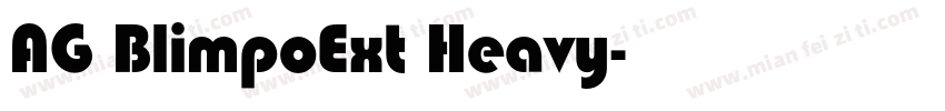 AG BlimpoExt Heavy字体转换